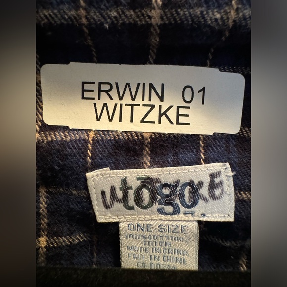 Mens Vintage Tōgo Plaid Cotton Robe - Picture 10 of 11